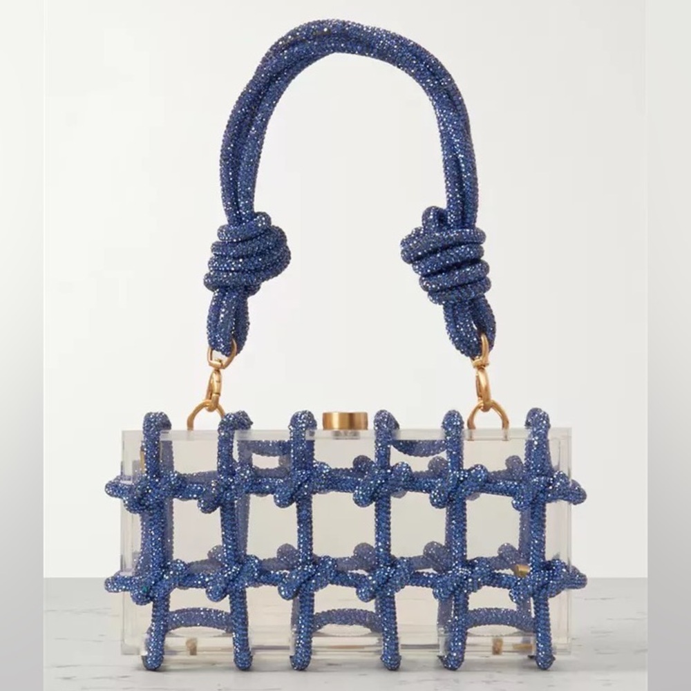 Blue Knotted Handle Clutch - Picture 4 of 4